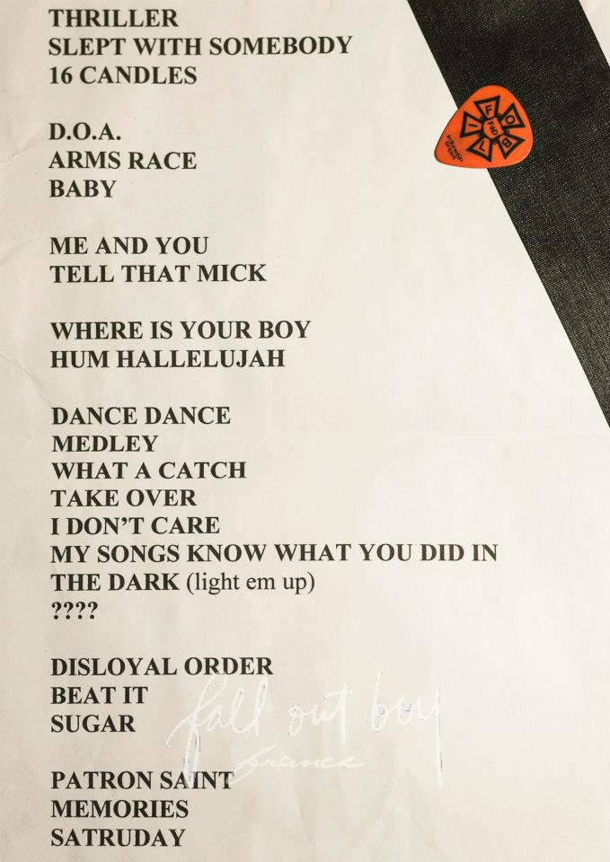 Setlist-FOB-Paris