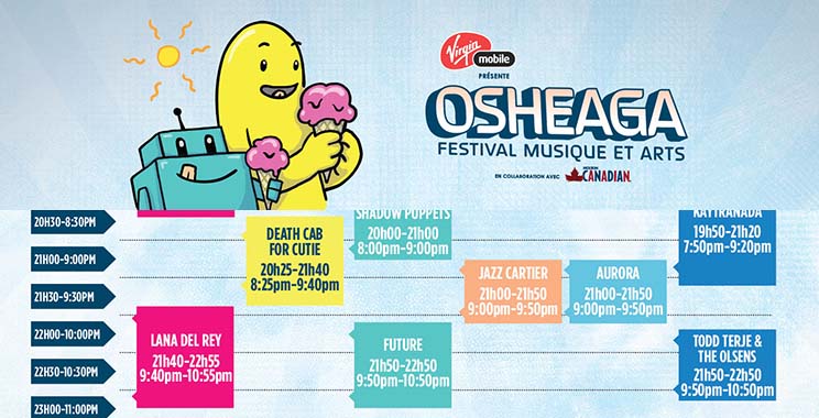 osheaga 2016 horaire