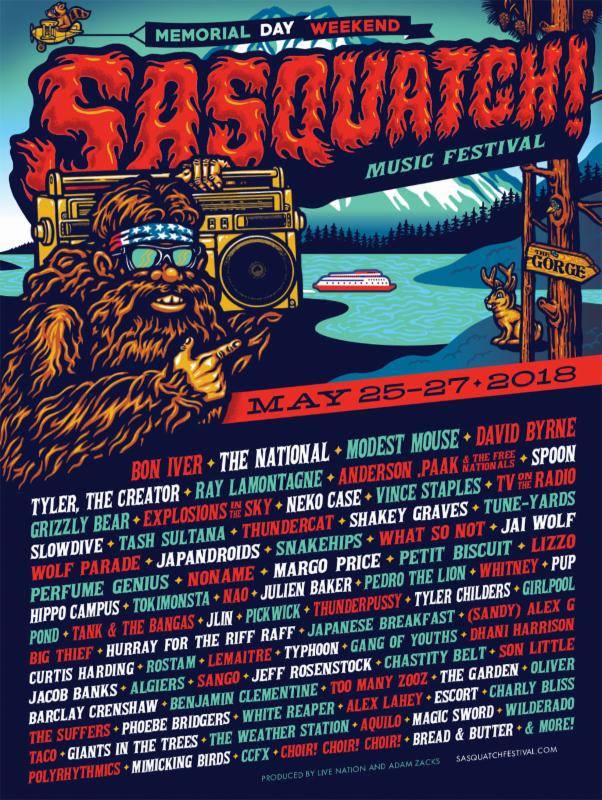 sasquatch festival 2018