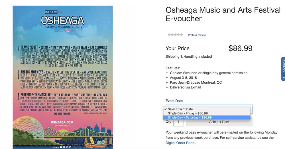 osheaga costco