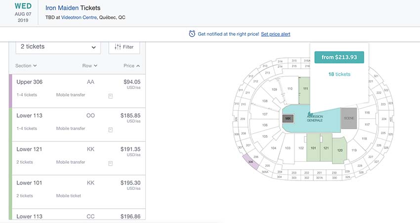 billet iron maiden centre videotron