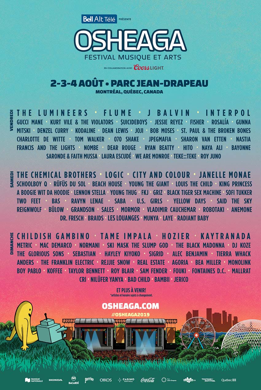 ajouts osheaga 2019