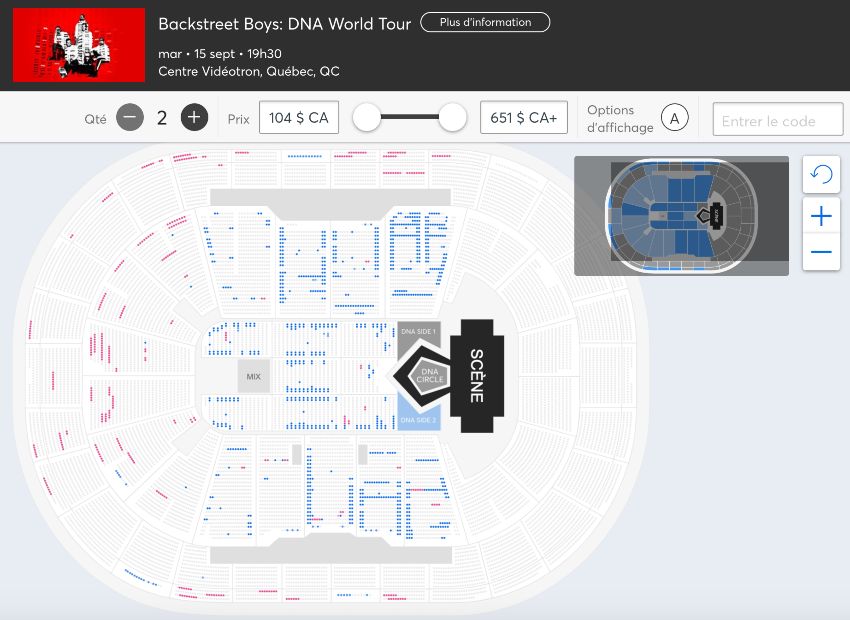 backstreet boys billet centre videotron