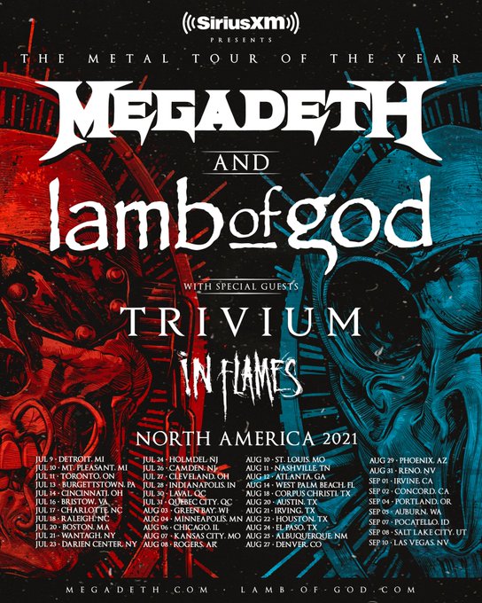 megadeth lamb of god centre videotron laval