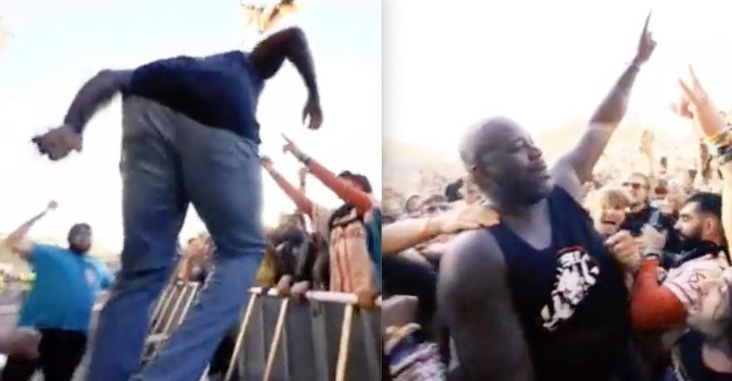 shaquille oneal stage dive
