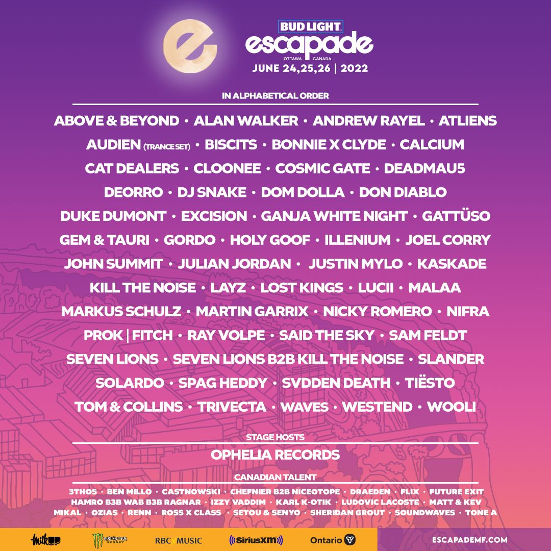 escapade music festival 2022