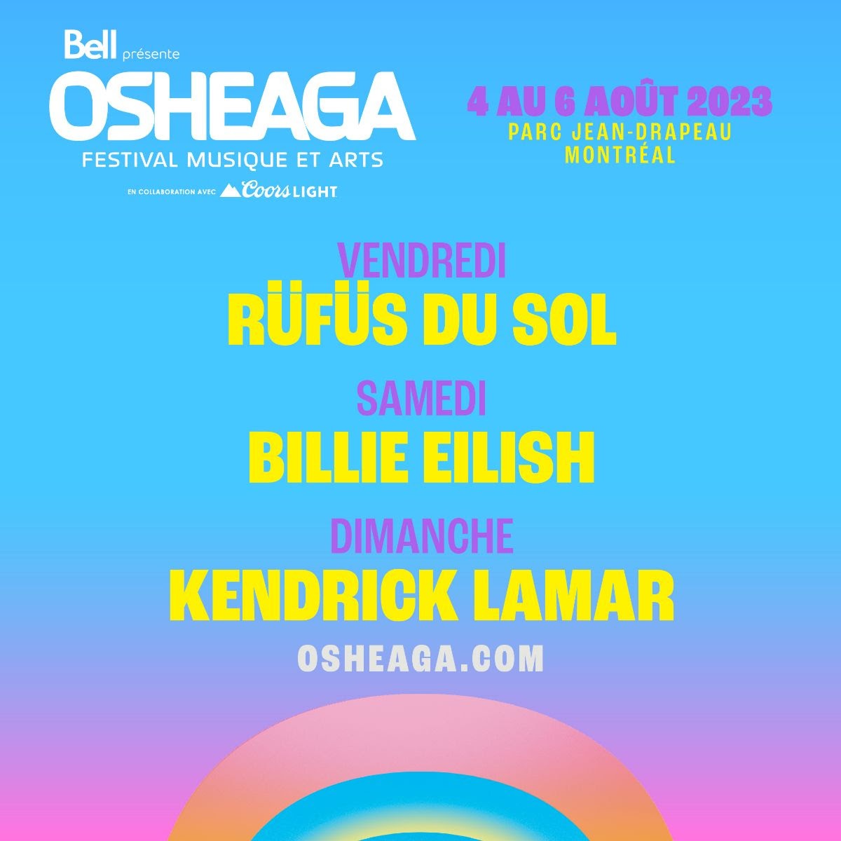 osheaga 2023 têtes affiche