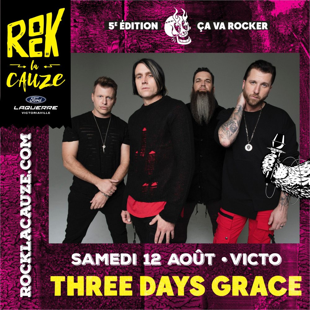 three days grace rock la cauze 2023