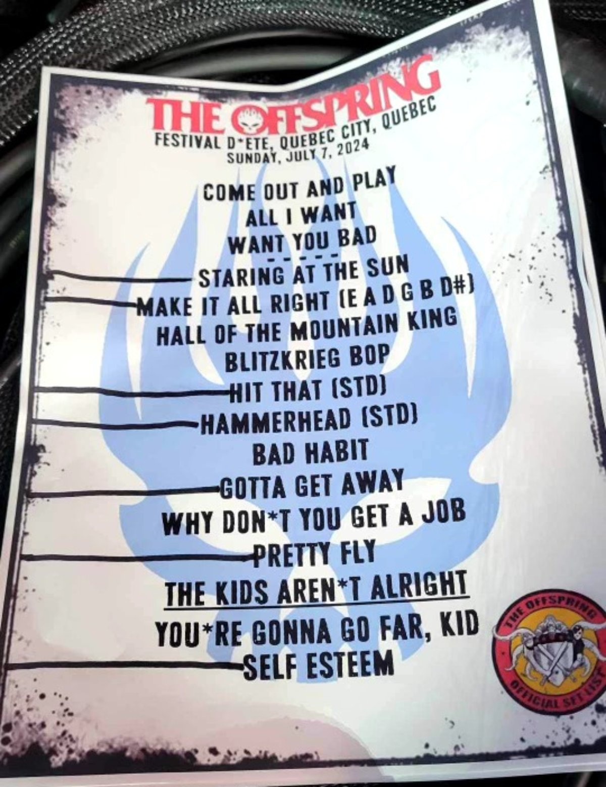 the offspring setlist feq