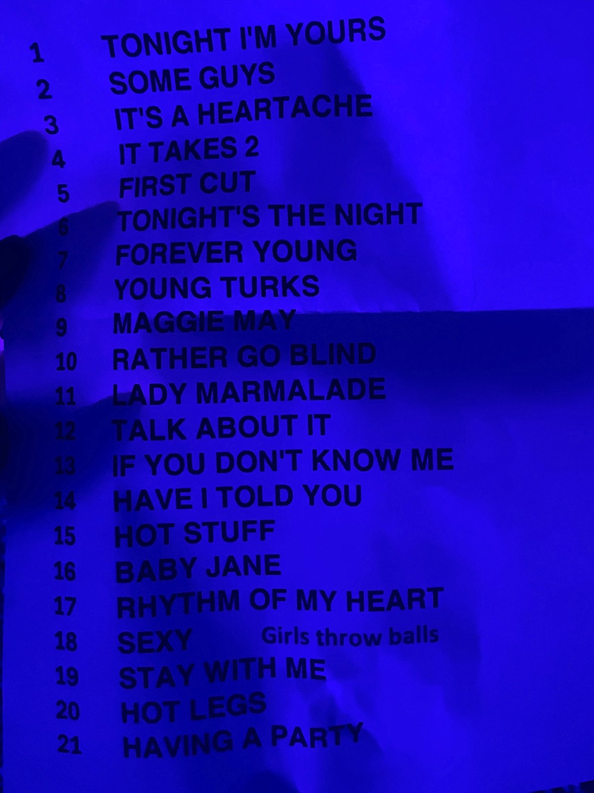 rod stewart setlist FEQ