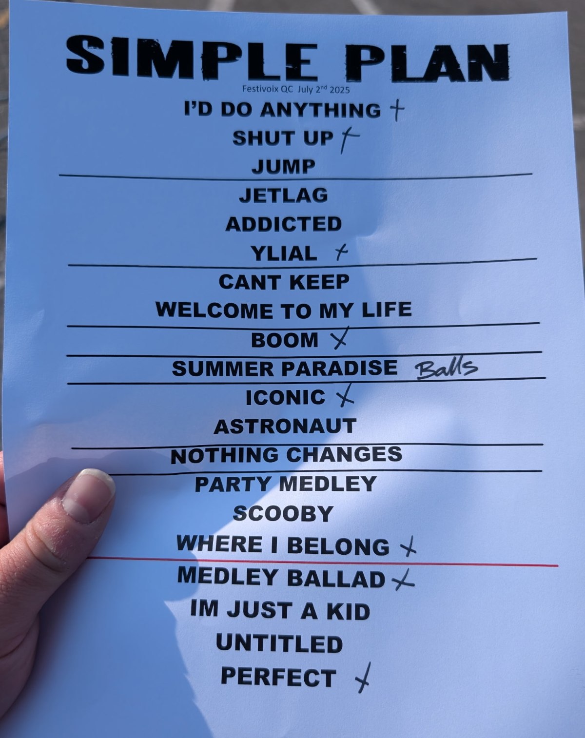 simple plan setlist festivoix